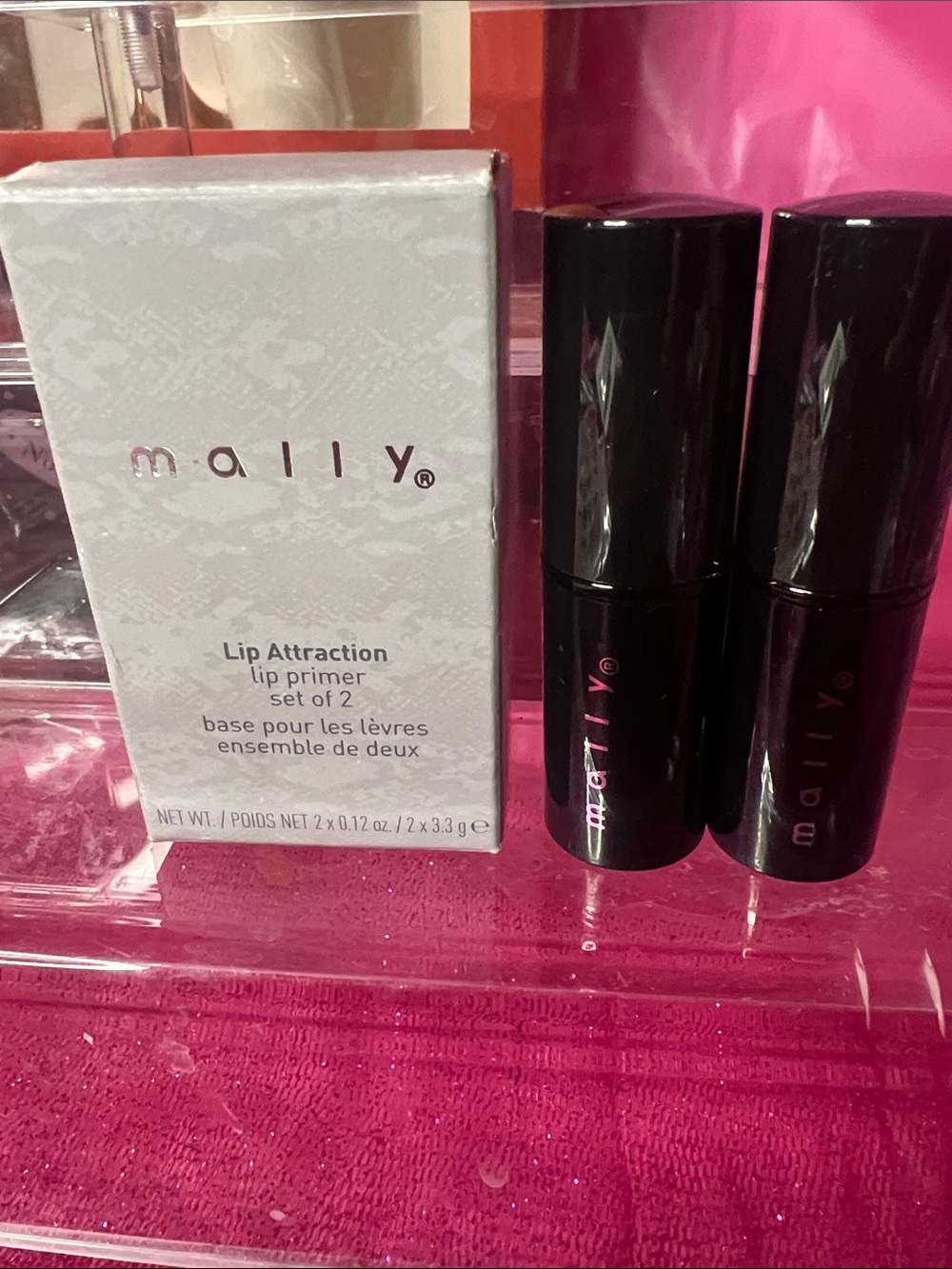 Mally Beauty Lip Attraction Lip Primers – Black Tubes with White Box